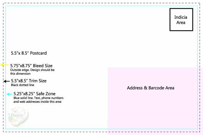 Dove Direct Free 5.5 x 8.5 Postcard Print Template